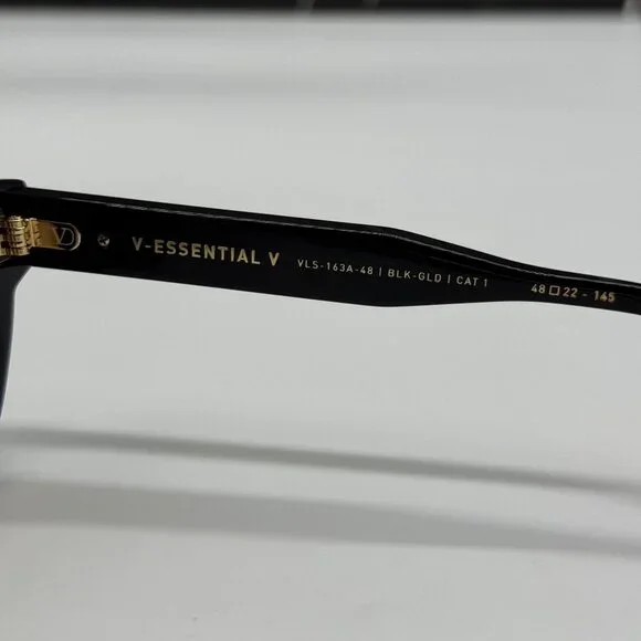 NEW VALENTINO VLS-163A BLACK BROWN ROUND SUNGLASSES VALENTINO - Picture 9 of 10